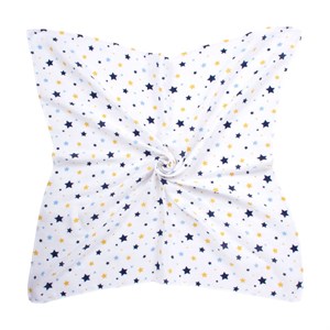 Sevi Bebe Desenli Müslin Battaniye 100x100 cm - Yıldız Yağmuru Mavi 353-140-1