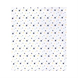 Sevi Bebe Desenli Müslin Battaniye 120x100 cm - Yıldız Yağmuru Mavi 319-140-1