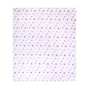 Sevi Bebe Desenli Müslin Battaniye 120x100 cm - Yıldız Yağmuru Pembe 319-140-2