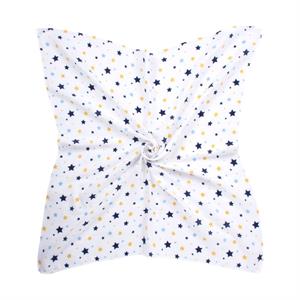 Sevi Bebe Desenli Müslin Battaniye 120x100 cm - Yıldız Yağmuru Mavi 319-140-1