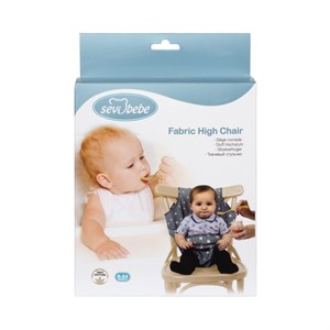 Sevi Bebe Kumaş Mama Sandalyesi - Mavi Yıldız 152-1