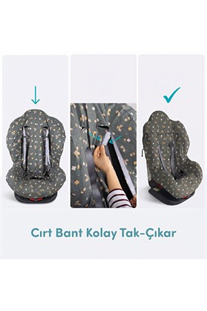 Sevi Bebe Oto Koltuk Kılıfı - Geometrik Desen 361-216