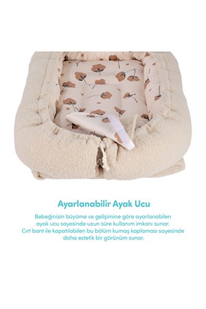 Sevi Bebe Teddy Anne Yanı Refllü Yatağı - Ekru 216-5