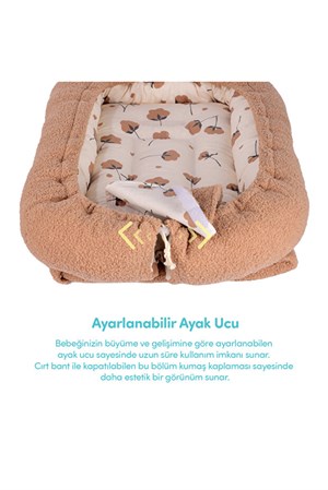 Sevi Bebe Teddy Anne Yanı Refllü Yatağı - Kahverengi 216-14