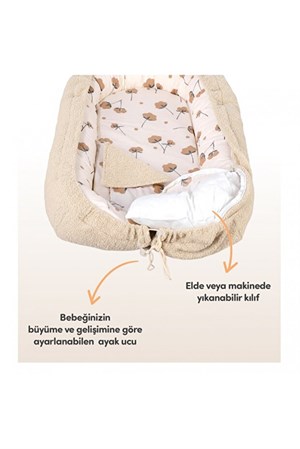 Sevi Bebe Teddy Anne Yanı Yatağı - Ekru 280-5