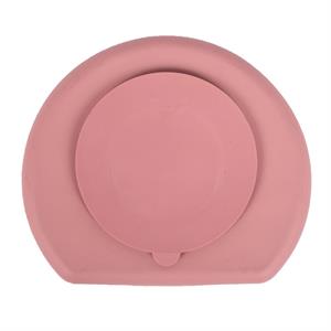 Sevi Bebe Vakum Taabanlı Silikon Tabak - Gül Kurusu 525-150