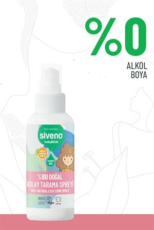 Siveno %100 Doğal Kolay Tarama Spreyi Çocuklar İçin Nemlendirici Hindistan Cevizi Yağlı 100 ml