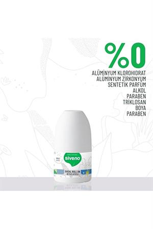 Siveno %100 Doğal Roll-On Beyazlatıcı Etkili Deodorant Ter Kokusu Önleyici Bitkisel Lekesiz 50 ml