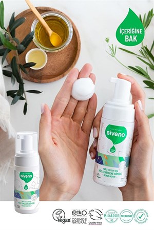 Siveno %100 Doğal Yüz Temizleme Köpüğü Yağlı Ciltler İçin Makyaj Siyah Nokta Sivilce Vegan 100 ml