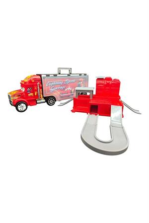 Toysan Toysan Bıg Truck Racer Garaje - 10 Metal Cars Spr-70