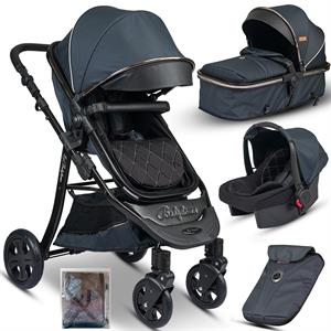 Baby Home 985 Rider Elit 6 İn 1 Çift Yönlü Travel Sistem Bebek Arabası - Füme