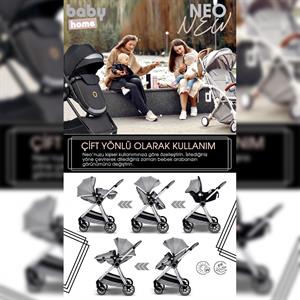 Baby Home 990 Neo 6 In 1 Travel Sistem Bebek Arabası - Siyah