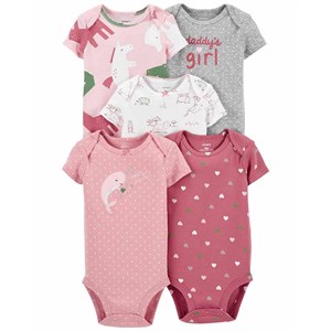 Carters Kız Bebek Kolsuz Body Set Kolsuz 5li Paket