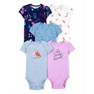 Carters Kız Bebek Kolsuz Body Set Kolsuz 5li Paket