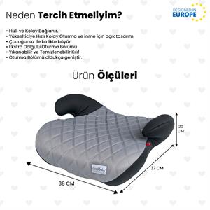 Coolbaby Oto Koltuğu Yükseltici - Gri