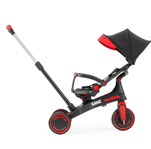Kanz Trail PRO 5 in 1 Katlanır 3 Tekerlekli Bisiklet - Kırmızı
