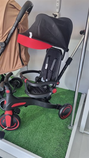 Kanz Trail PRO 5 in 1 Katlanır 3 Tekerlekli Bisiklet - Kırmızı