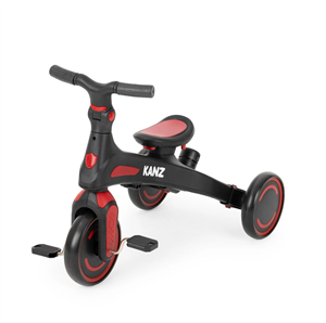 Kanz Trail PRO 5 in 1 Katlanır 3 Tekerlekli Bisiklet - Kırmızı