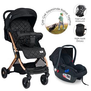 Lorelli Fiorano Kabin Boy & Travel Set Bebek Arabası - Black