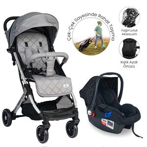 Lorelli Fiorano Kabin Boy & Travel Set Bebek Arabası - Dolphin Grey