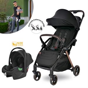 Lorelli Loret Otomatik Katlanan Kabin Boy & Travel Set Bebek Arabası - Black