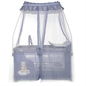 Lorelli Magic Sleep Park Yatak Beşik - Cool Grey Hippo