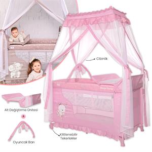 Lorelli Magic Sleep Park Yatak Beşik - Mellow Rose Ballerina Bear