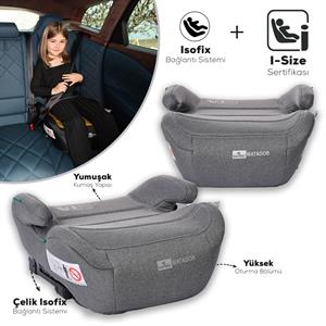 Lorelli Matador I-Size Isofix Yükseltici 15 - 36 Kg - Grey