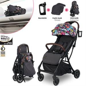 Lorelli Minori Otomatik Katlanır Kabin Boy Bebek Arabası - Magic Flowers