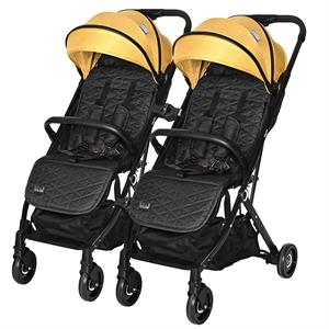 Lorelli Myla Ayrılıp Birleşebilen Kabin Set İkiz Bebek Arabası - Lemon Curry