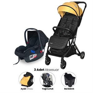 Lorelli Myla Kabin Boy & Travel Set Bebek Arabası - Lemon Curry