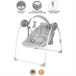 Lorelli Portofino Elektrikli Salıncak - Grey Trees