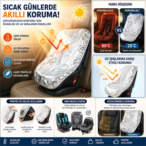 LORELLİ Çocuk Oto Koltuğu Güneş Koruyucu Isı ve UV Koruma Kılıfı