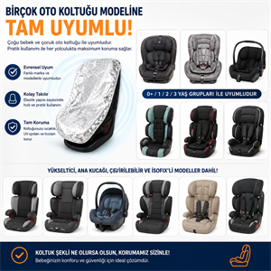 LORELLİ Çocuk Oto Koltuğu Güneş Koruyucu Isı ve UV Koruma Kılıfı