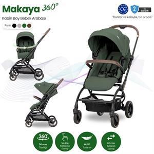 Lorelli MAKAYA 360 Dönebilen Kabin Tipi Bebek Arabası - Green