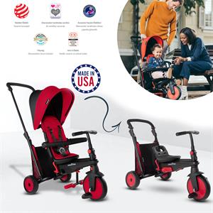 Smartrike STR3 5 in 1 Üç Tekerlekli Katlanır Bisiklet - Red
