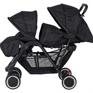 Sunny Baby 9024 Orbis Arka Arkaya İkiz Bebek Arabası - Siyah 