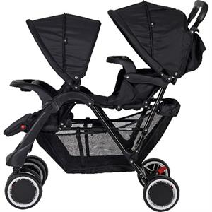 Sunny Baby 9024 Orbis Arka Arkaya İkiz Bebek Arabası - Siyah 