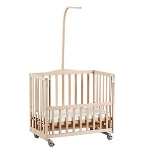 Tahterevalli Mika Ahşap Naturel Anne Yanı Beşik 3 Kademeli Lüx Bebek Beşiği - 50x90