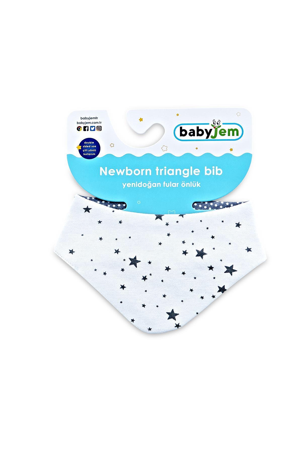 Babyjem Yenidoğan Fular Yıldızlı Önlük Gri 515