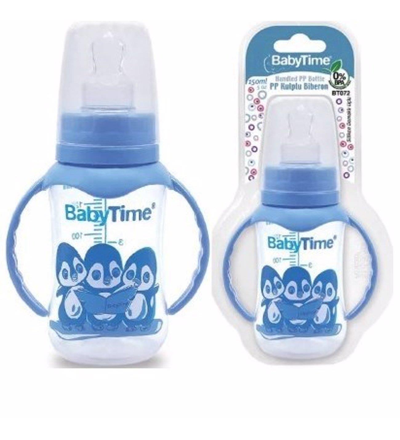 Babytime Bt072  Biberon Kulplu Pp 150 Ml Damaklı Uç