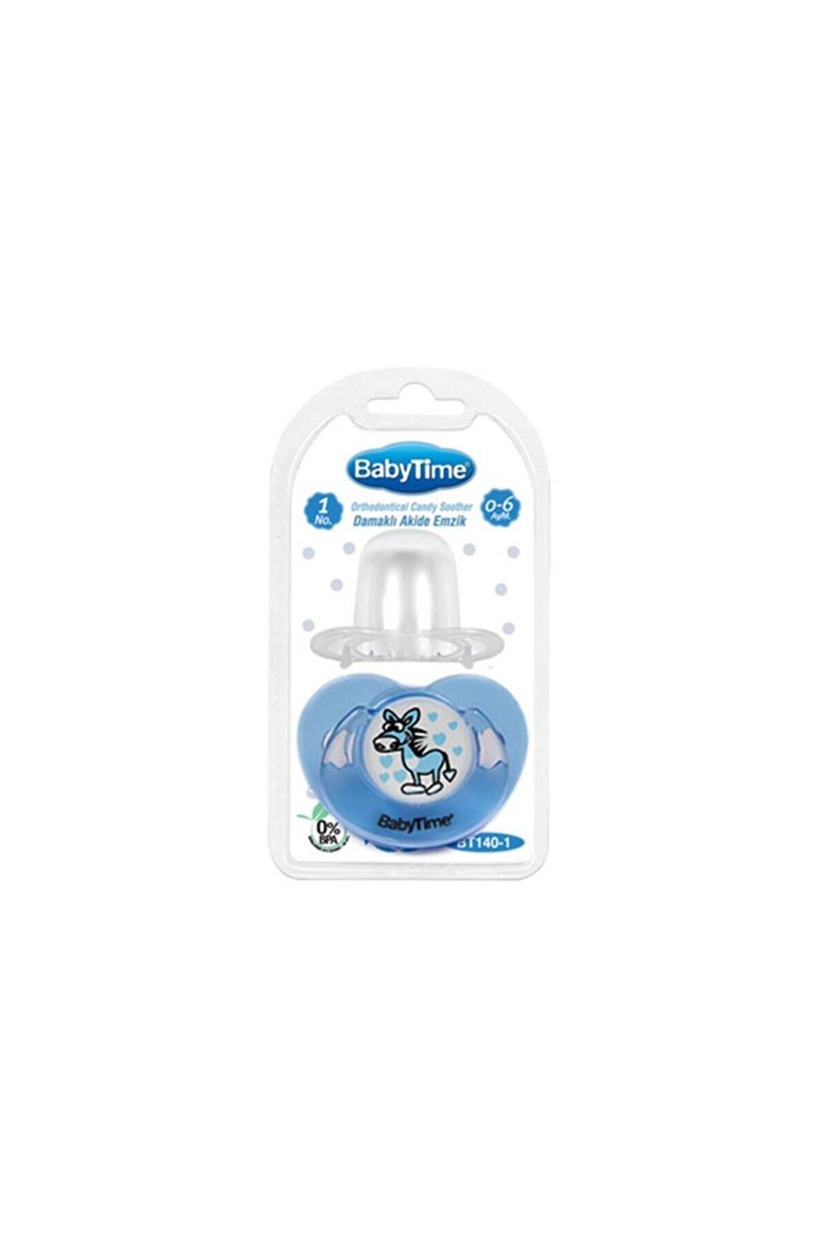 BabyTime Silikon Damaklı Koruyucu Kapaklı Akide Gövdeli Emzik  N.1 BT140-1