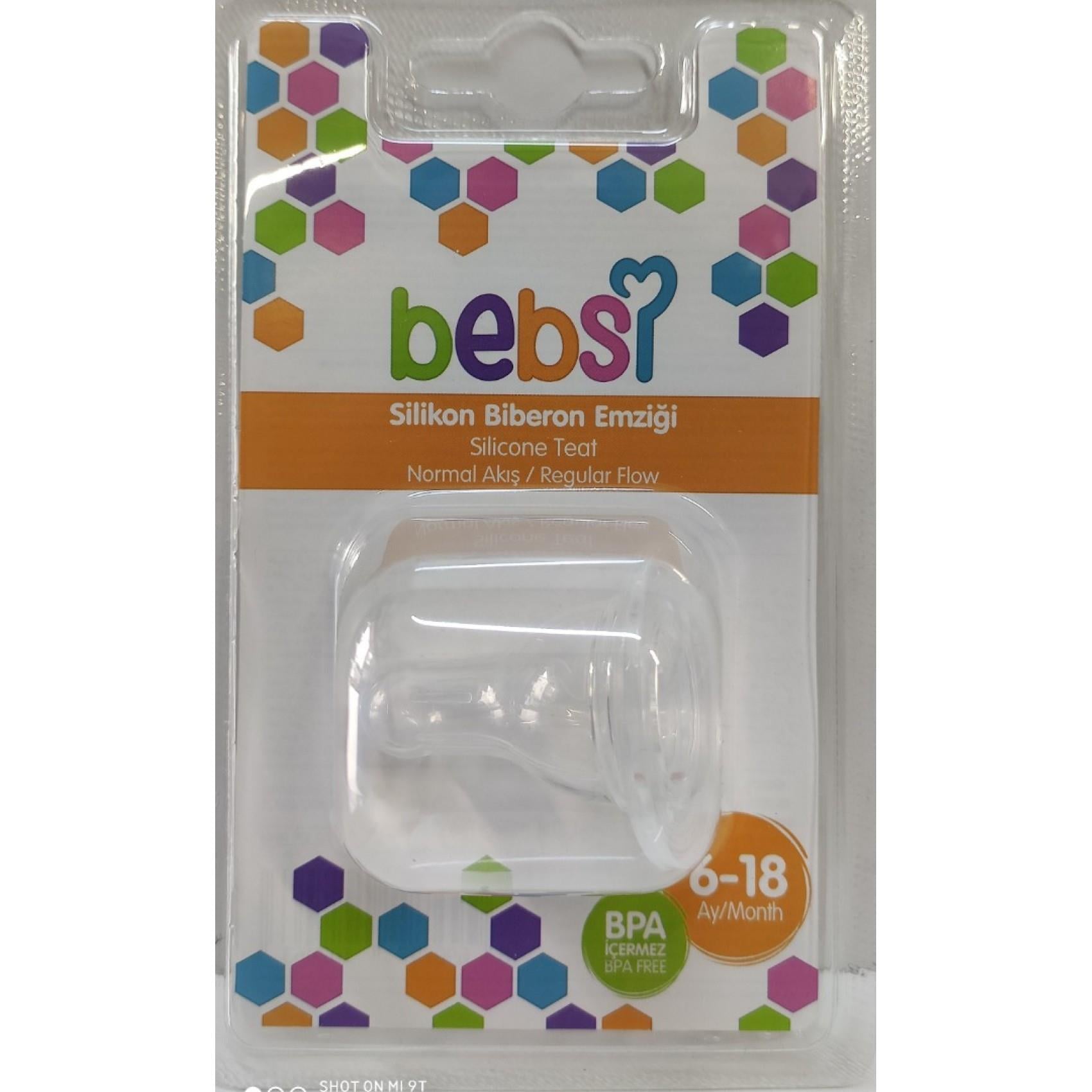 Bebsi Silikon Biberon Emziği 6-18