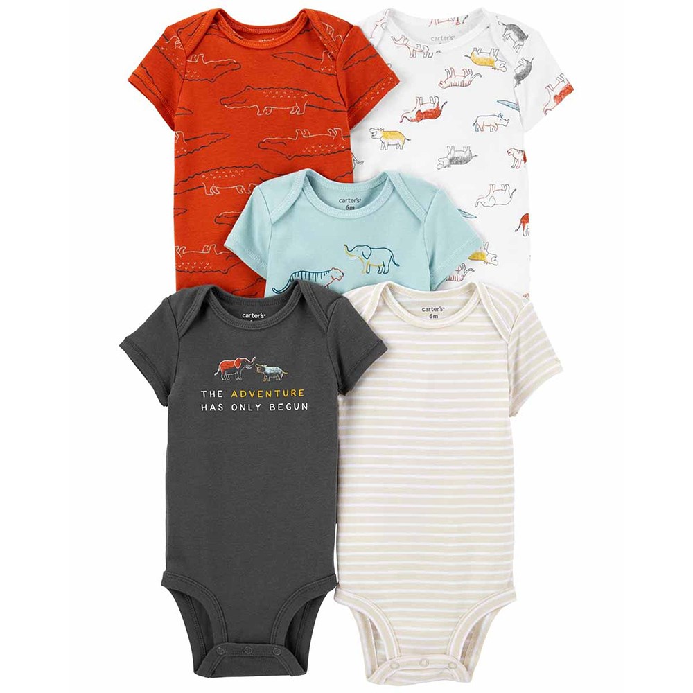 Carter's Erkek Bebek Body Kısa Kollu 5'li Paket