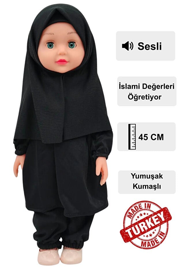 Global Toys Tesettürlü Meryem Bebek – 45 Cm  Yumuşak Kumaşlı Karma Renk