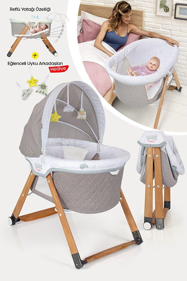 Kiwi Sleeper Ahşap Beşik Vizon
