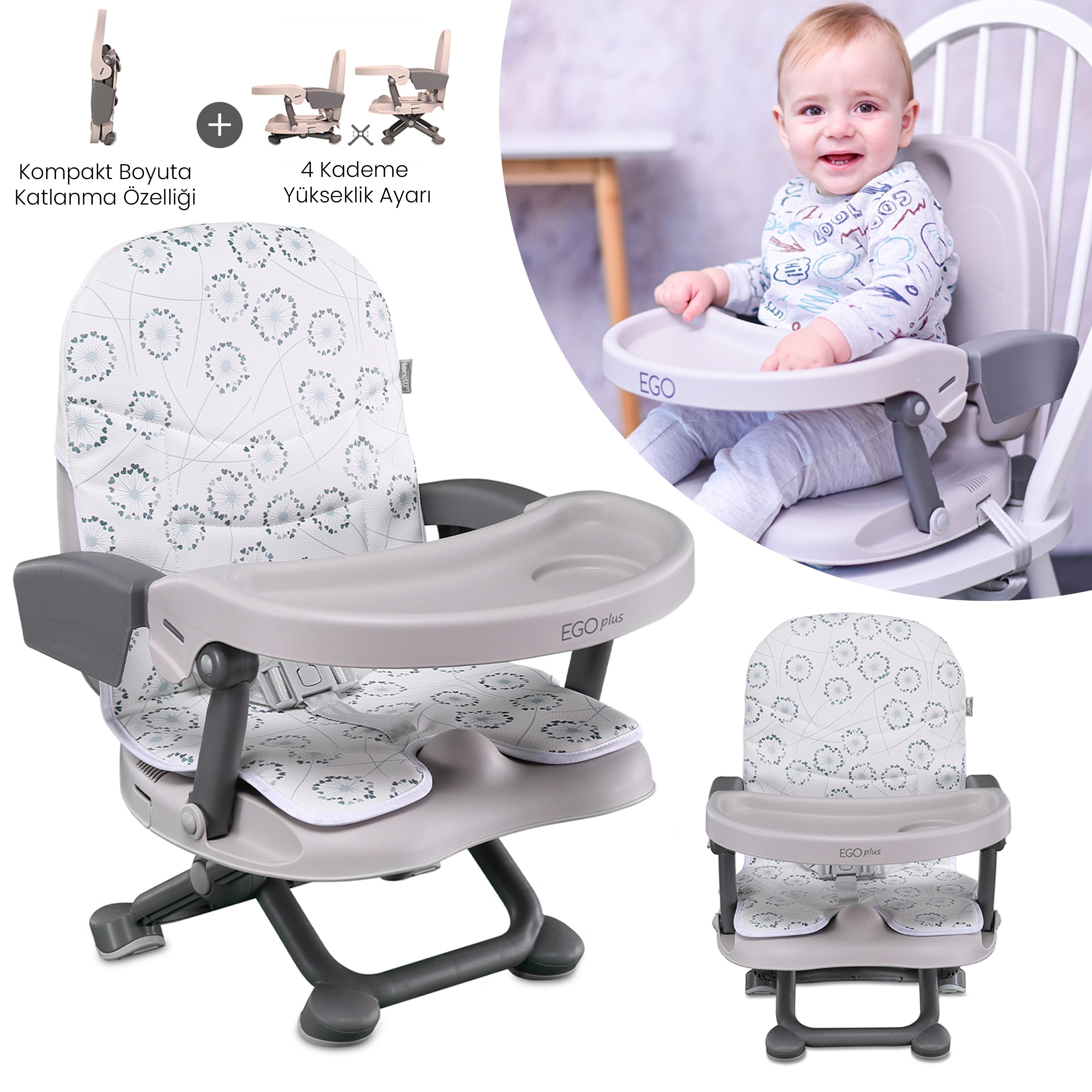 Lorelli Ego Plus Portatif Mama Sandalyesi - White Fluff