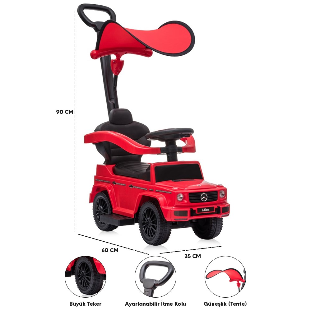 Lorelli Mercedes G350D Ebeveyn Kontrollü Çocuk Arabası - Red