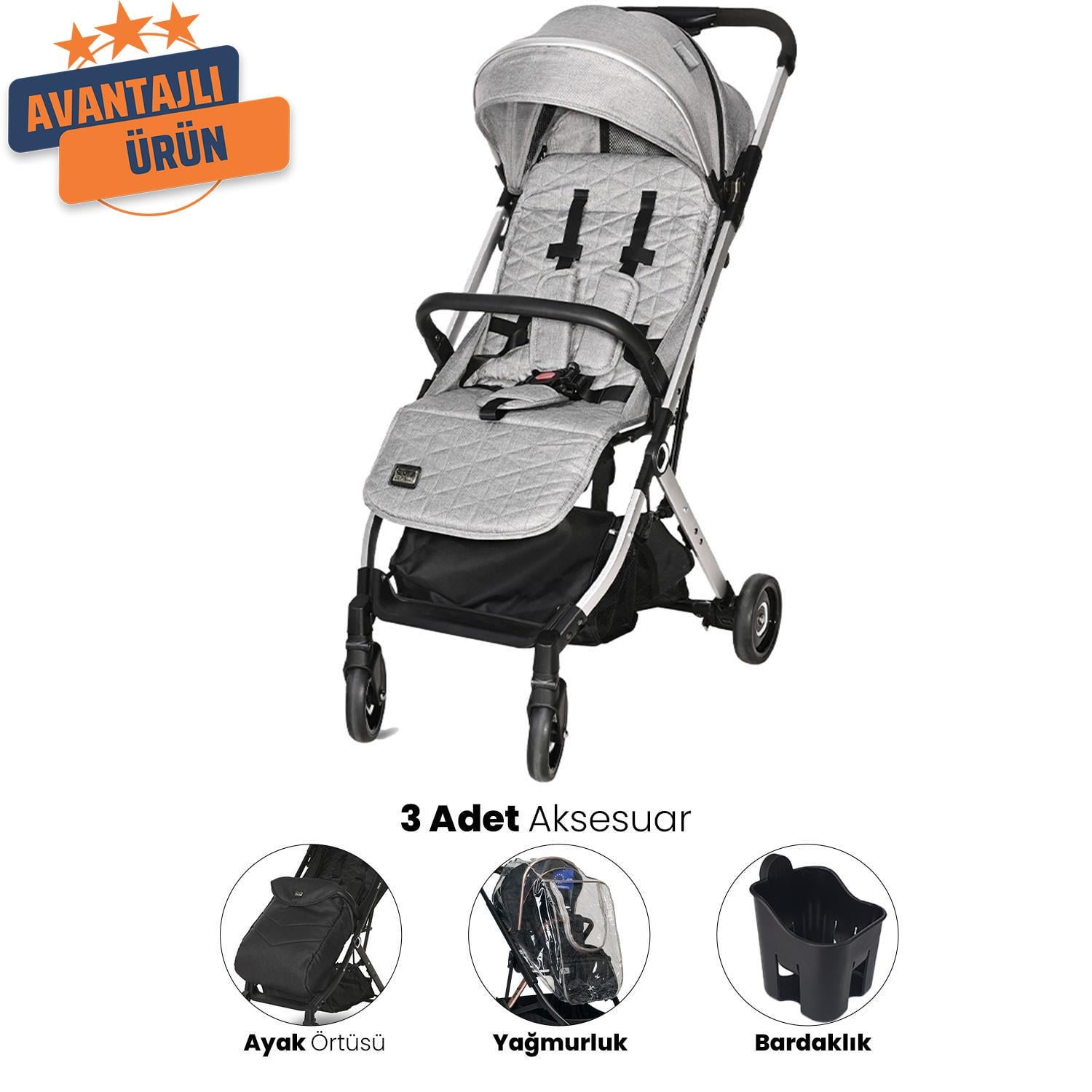 Lorelli Myla Kabin Boy Bebek Arabası - Grey
