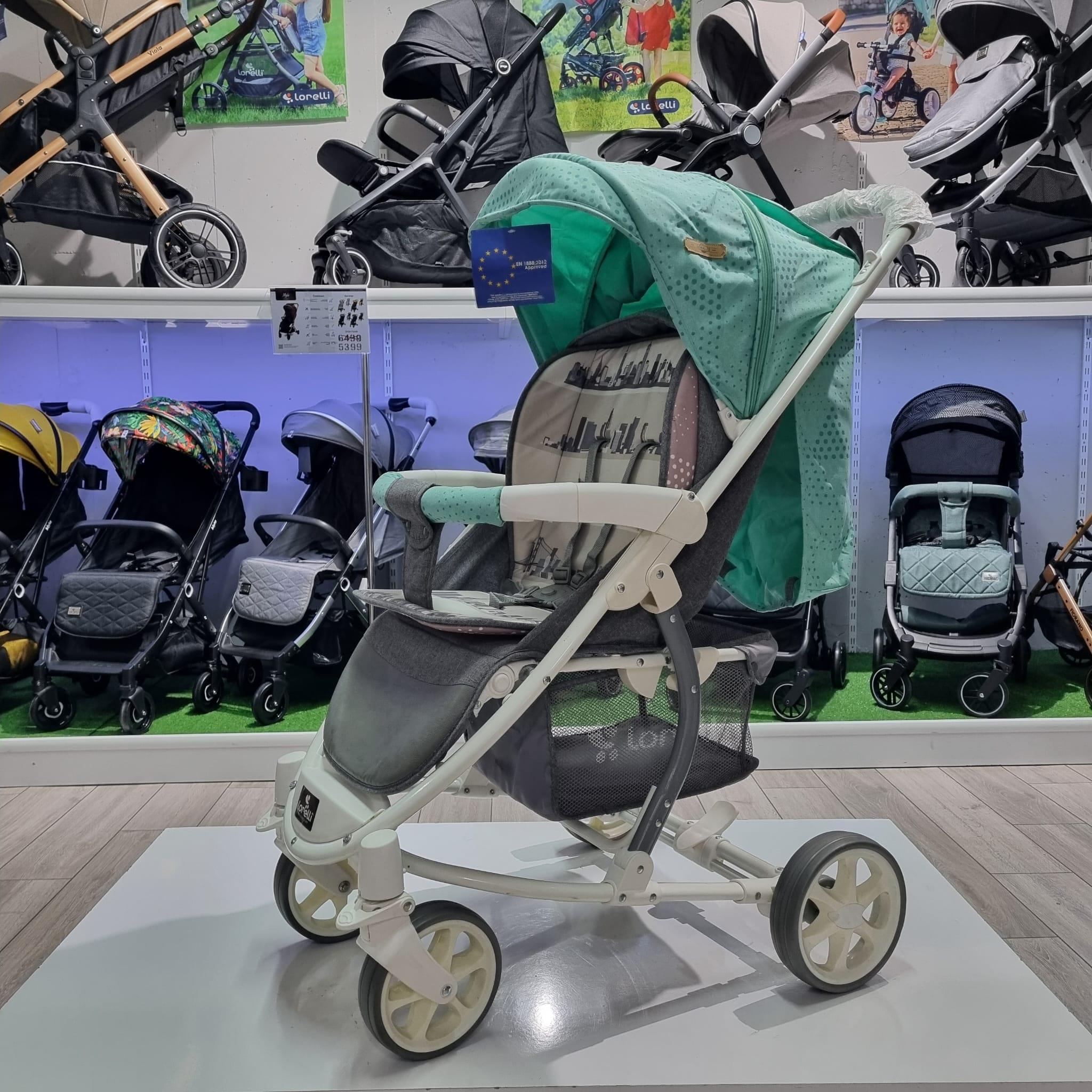 Lorelli S-300 Bebek Arabası - Green & Grey Cities (Teşhir Ürün)